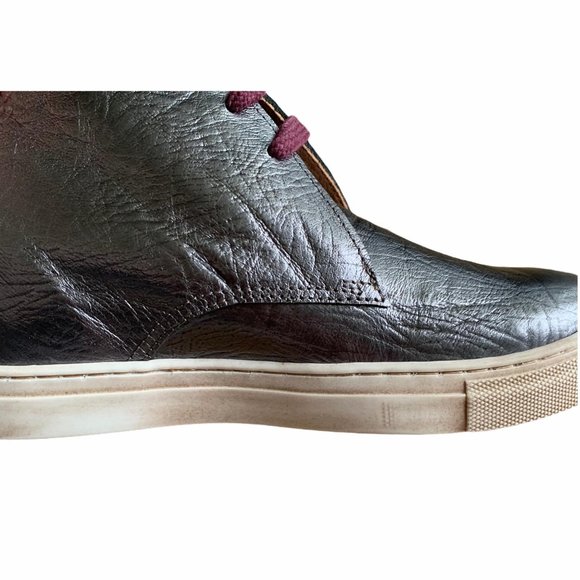 NEW Atlanta Moccasins Leather Distressed Sneakers - Picture 5 of 7